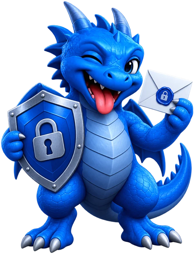 Saphira Linux mailDragon, the Open Source mail server mascot