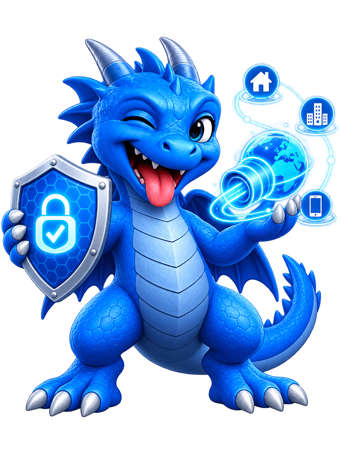 Saphira Linux vpnDragon, the WireGuard VPN mascot